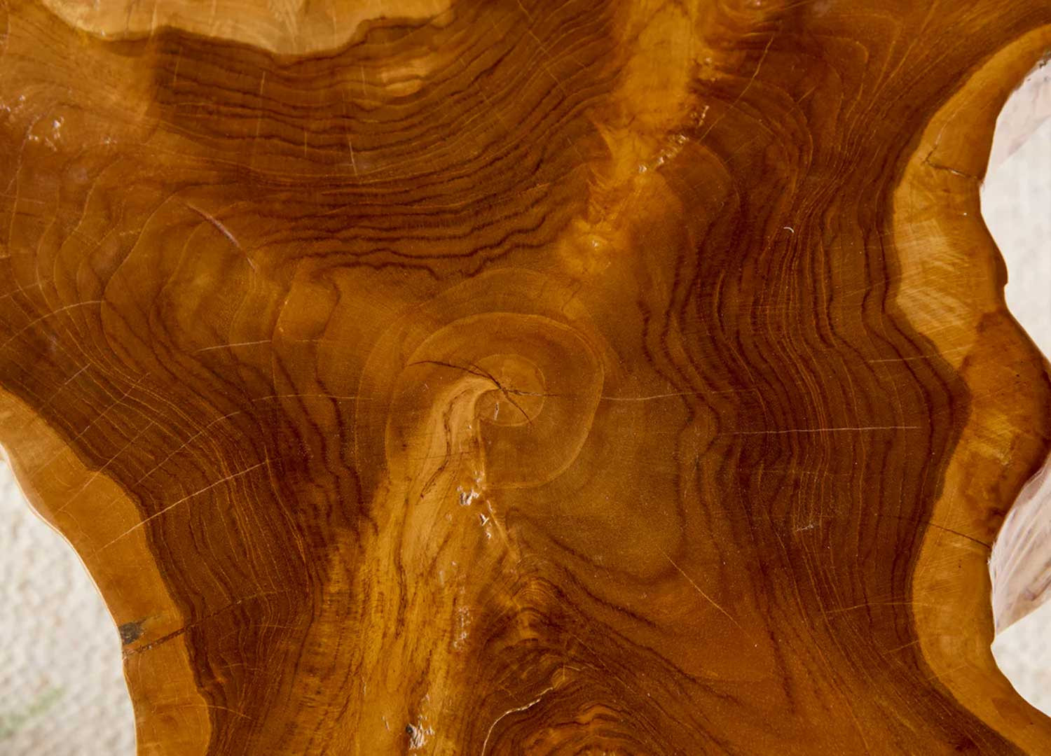Table de salon bois de teck et métal 60 cm Macha
