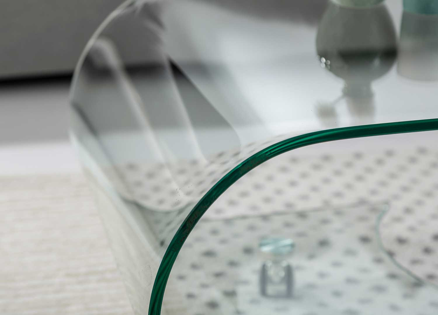 Table de salon en verre design 90 cm