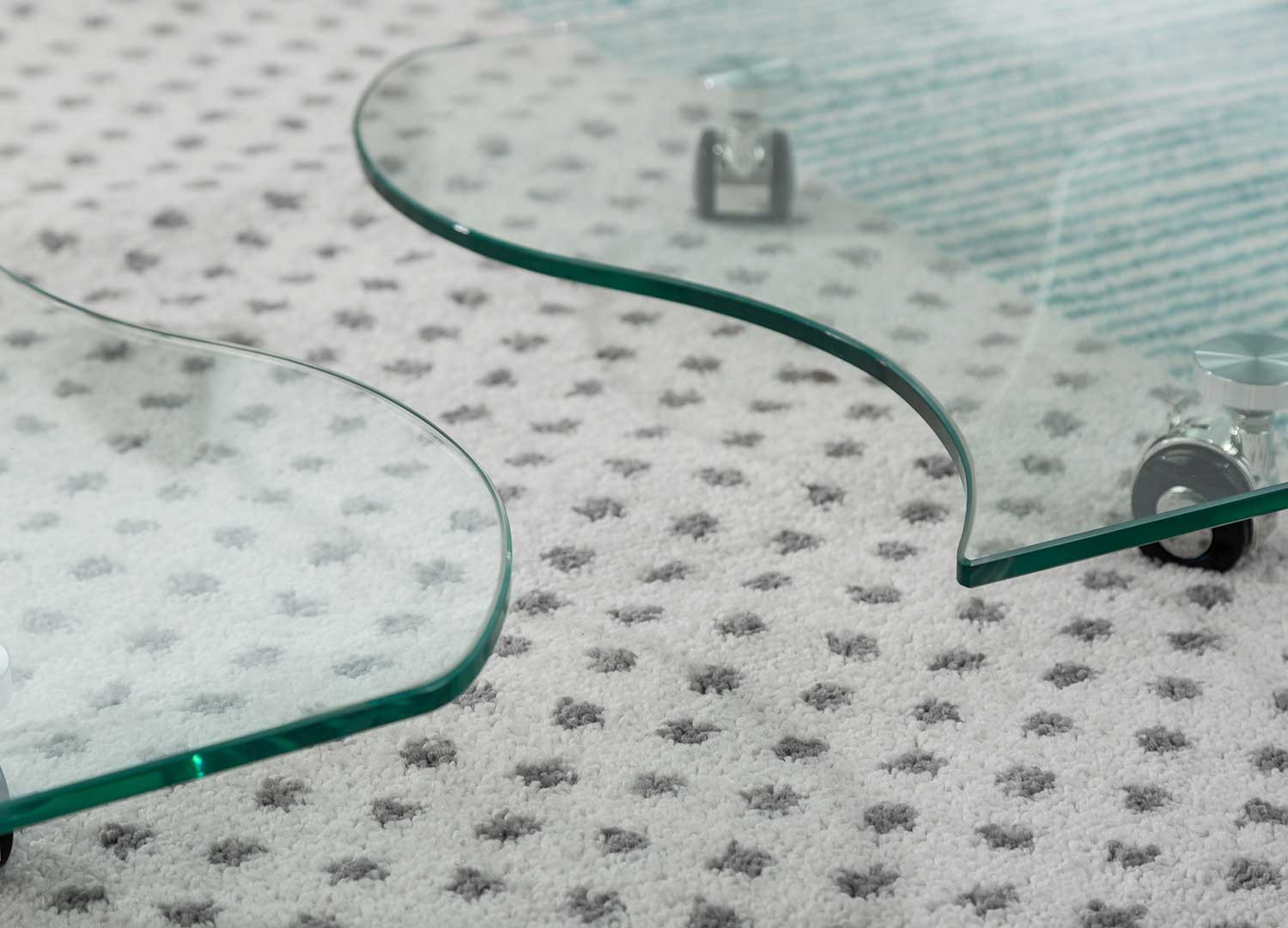 Table de salon en verre design 90 cm