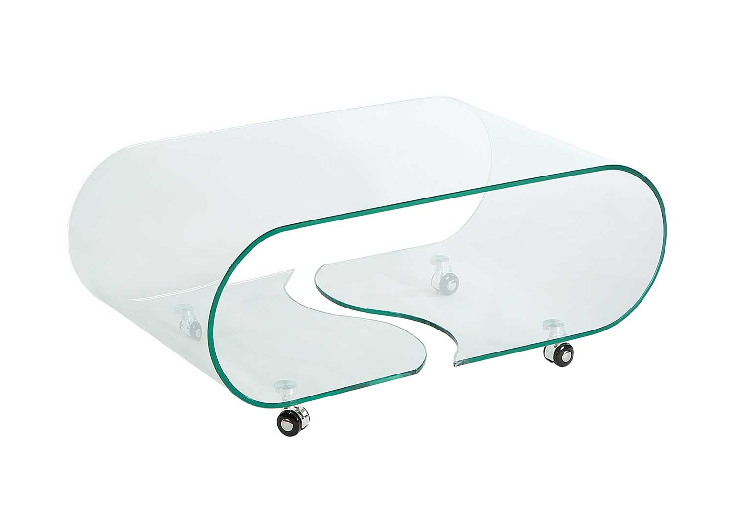 Table de salon en verre design 90 cm