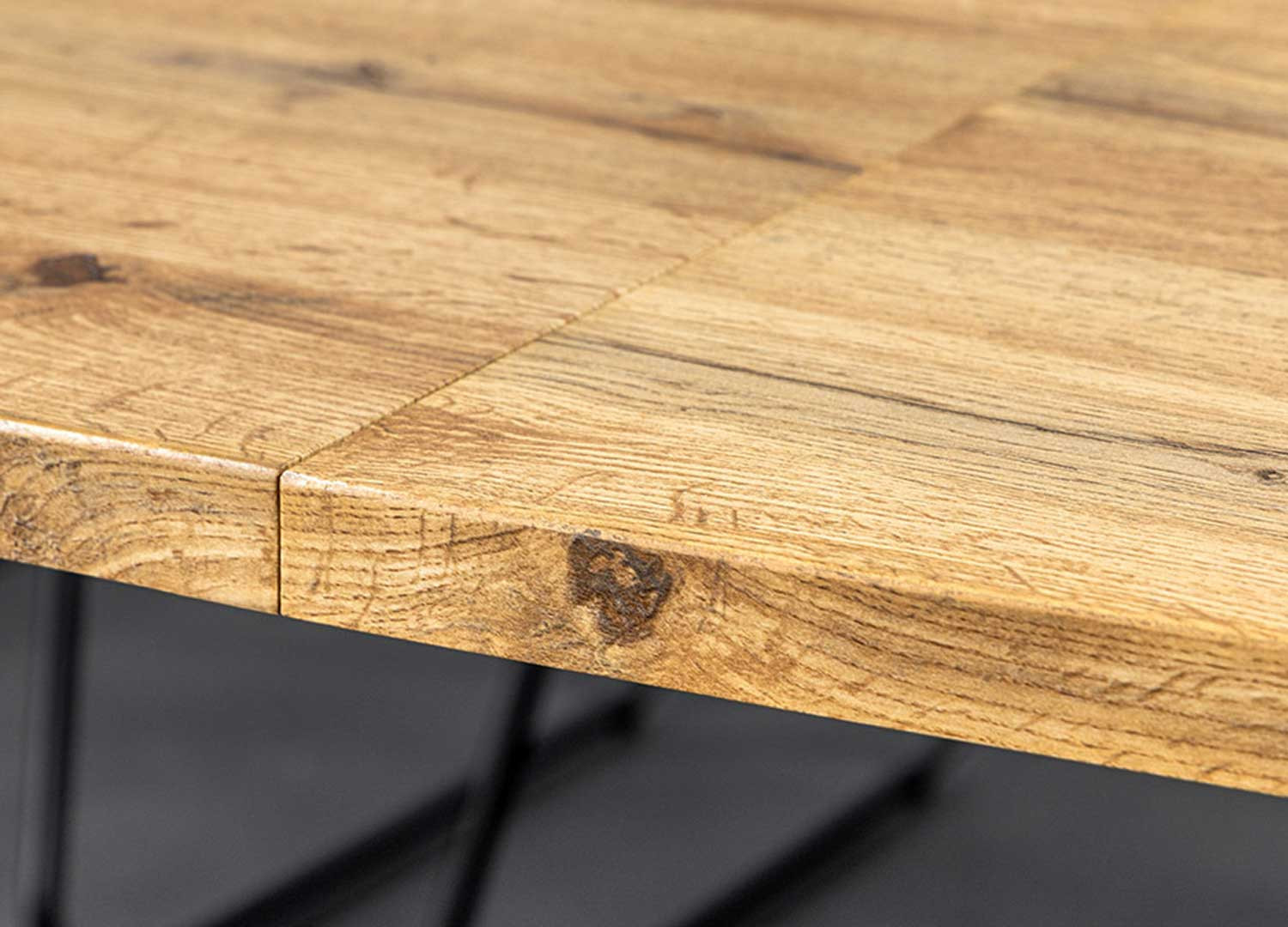 Table extensible 160-200 cm aspect chêne sauvage Sakura