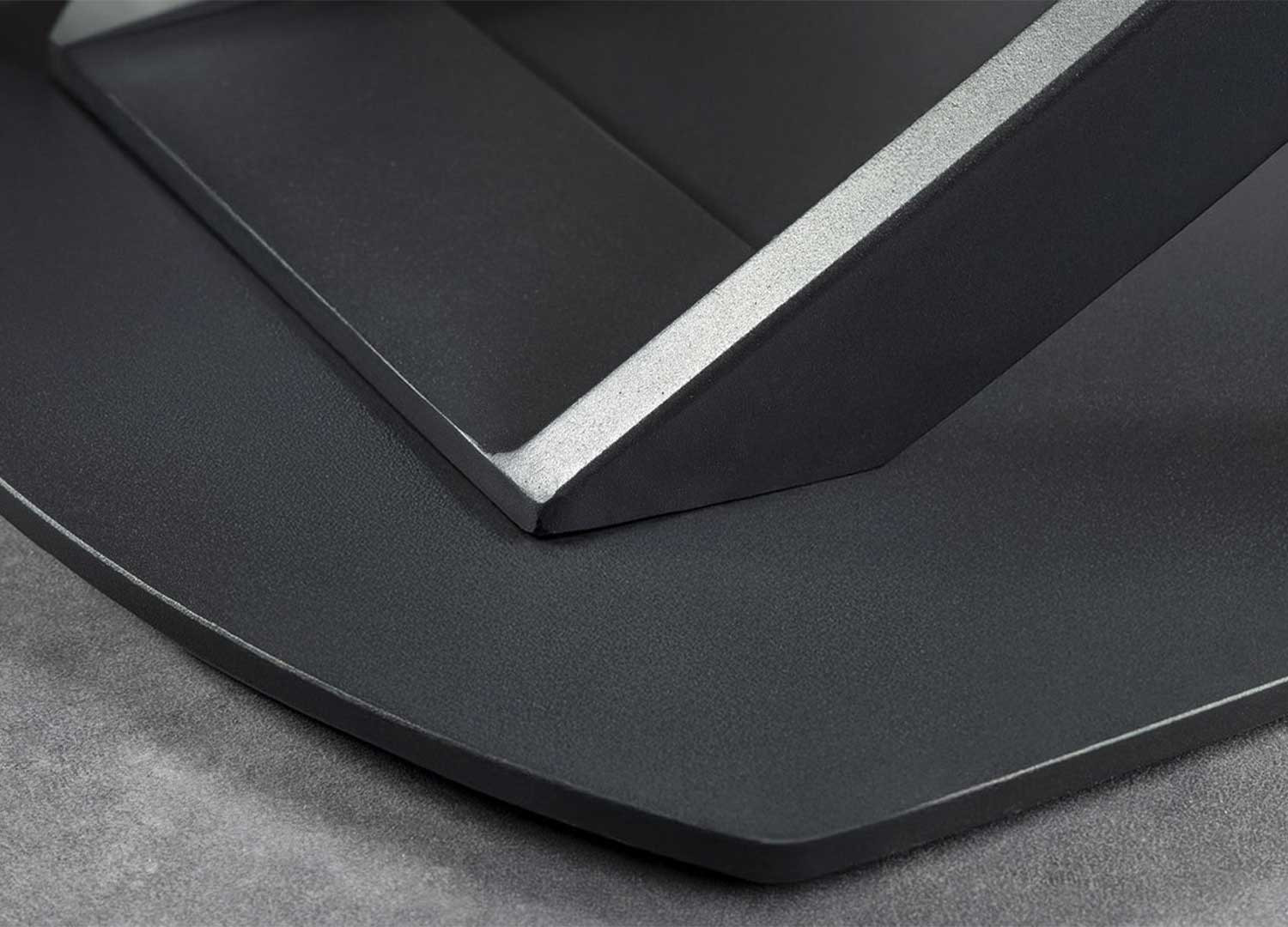 Table extensible céramique aspect marbre anthracite 130-190 cm Avarea