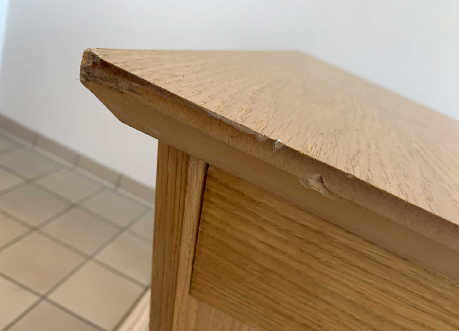 Table extensible en bois couleur chêne 160-240 cm "SECONDE VIE"