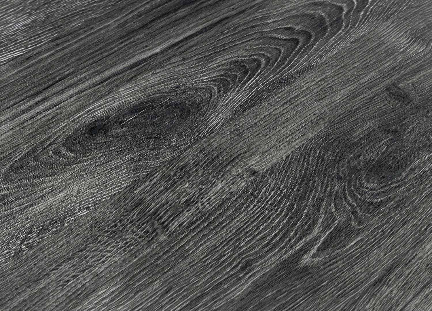 Table moderne 2m bois aspect chêne sauvage blanchi gris Joka