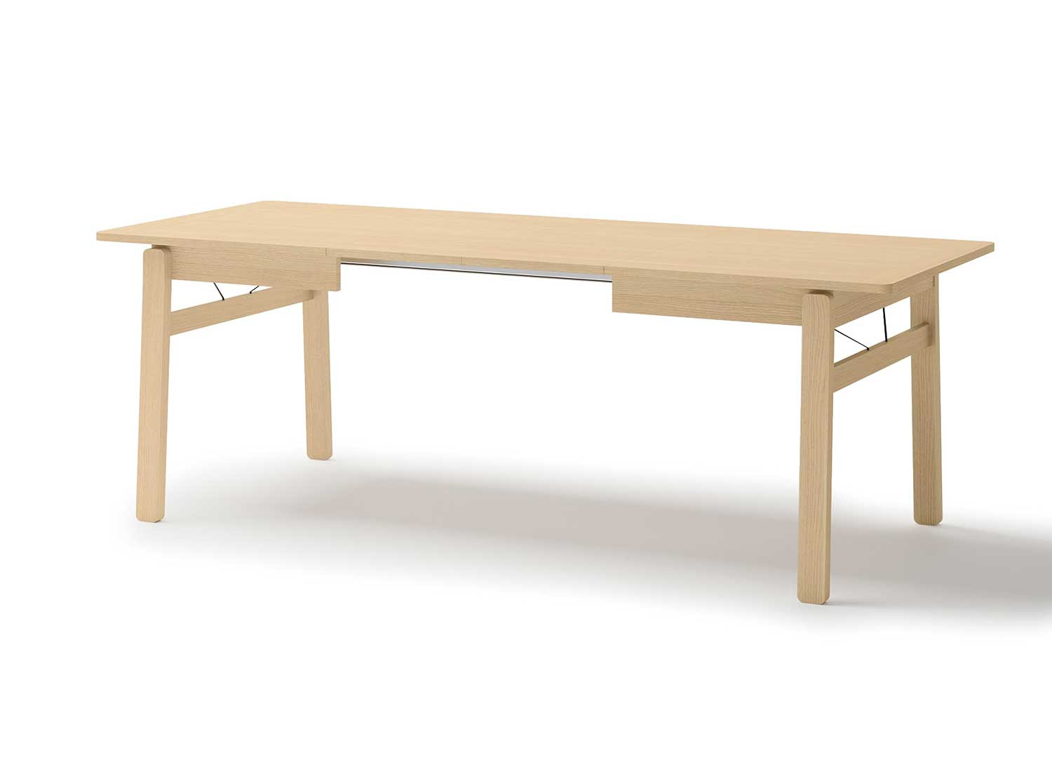 Table rectangulaire extensible 149-269 cm chêne clair Kubo