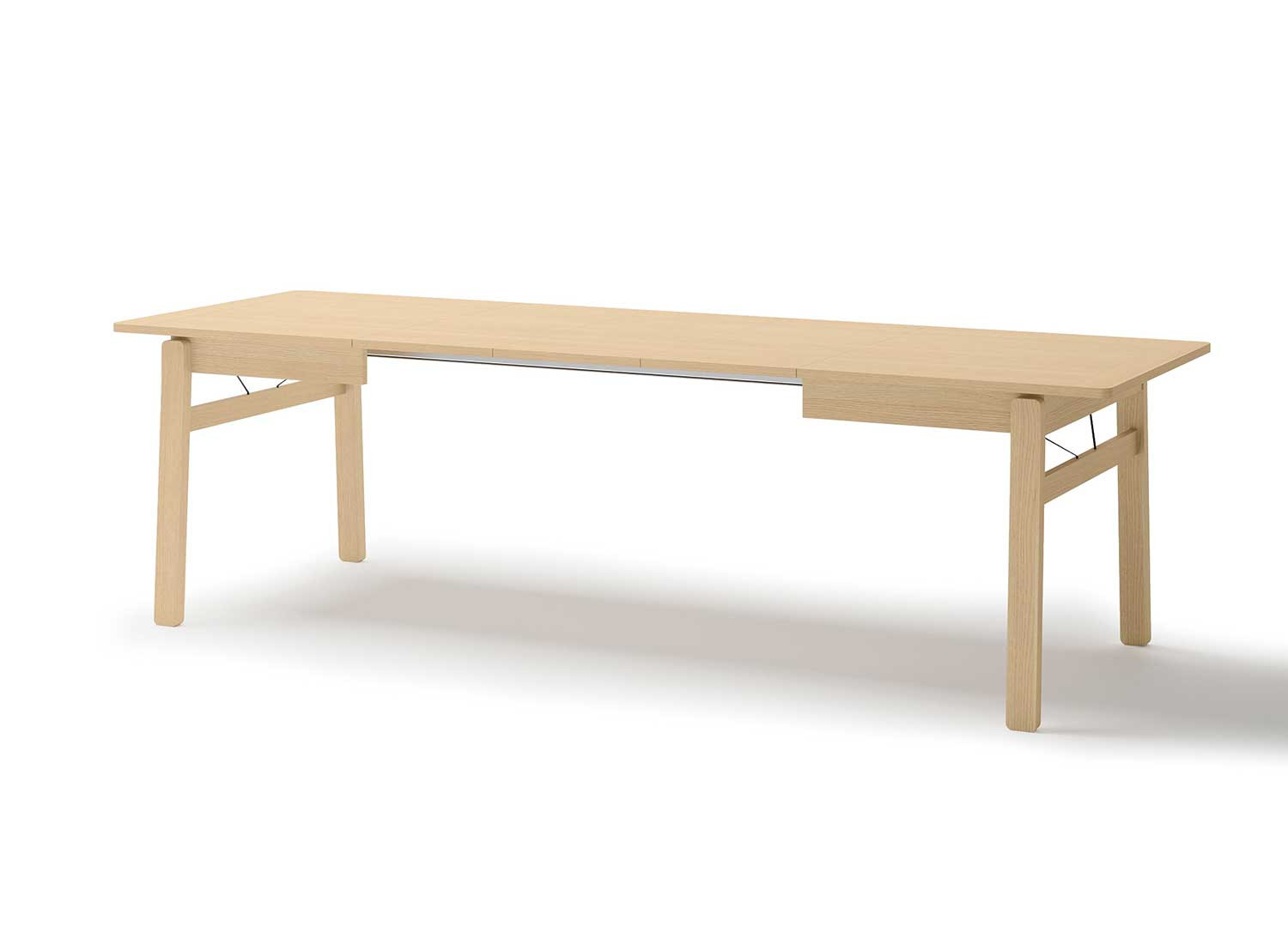 Table rectangulaire extensible 149-269 cm chêne clair Kubo
