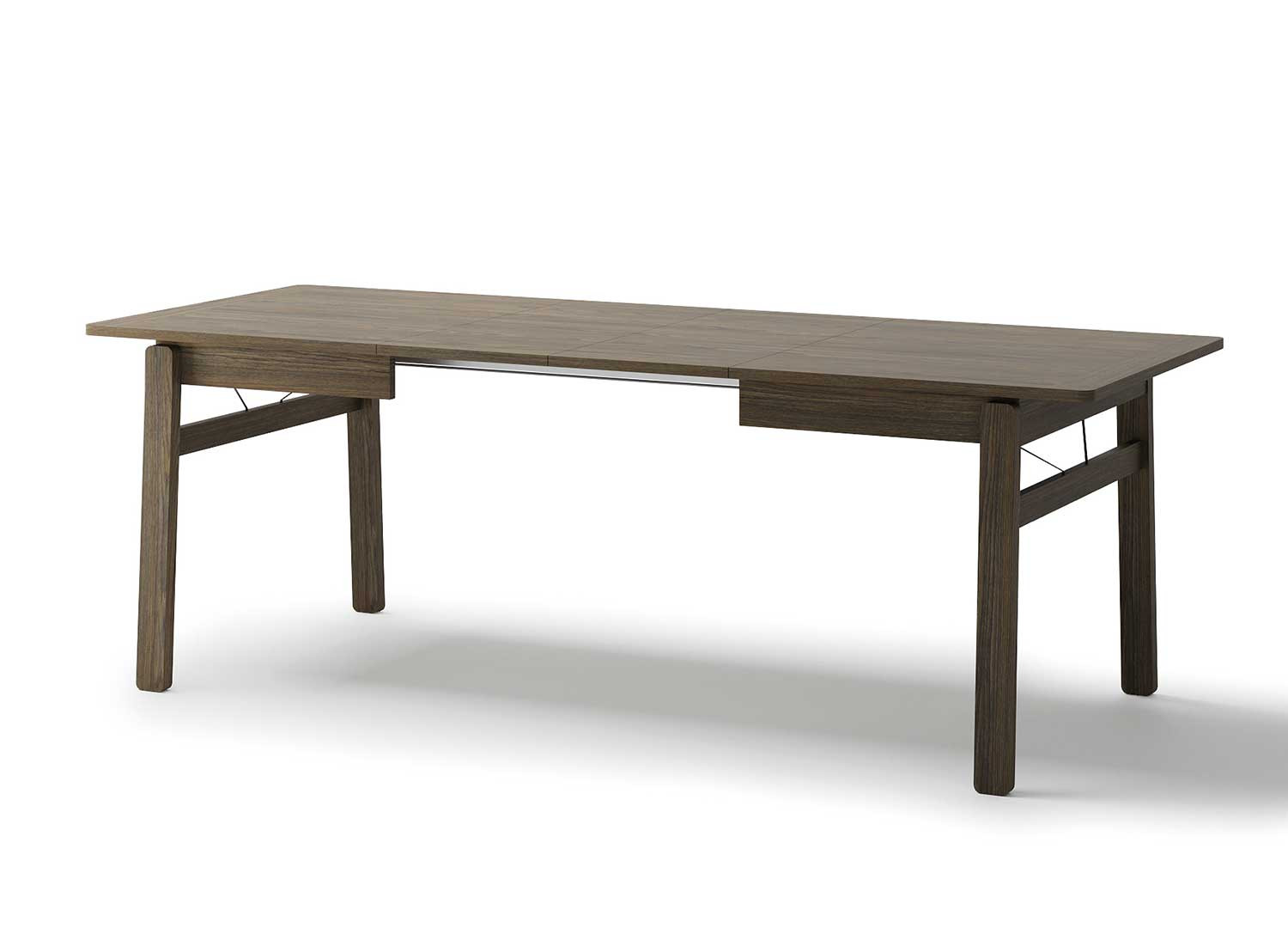 Table rectangulaire extensible 149-269 cm chêne foncé Kubo