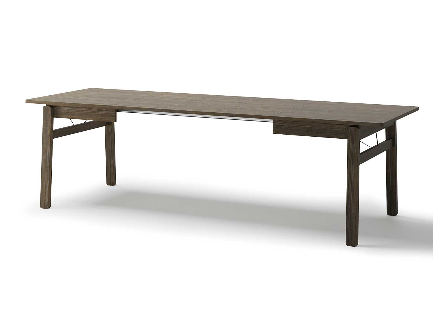 Table rectangulaire extensible 149-269 cm chêne foncé Kubo