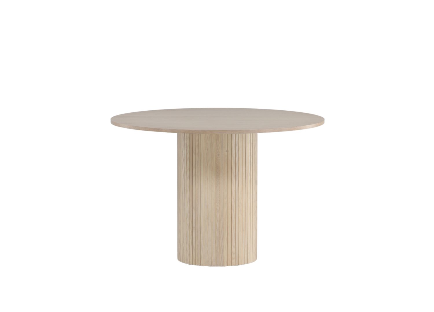 Détail de la table de repas Bianca blanchi