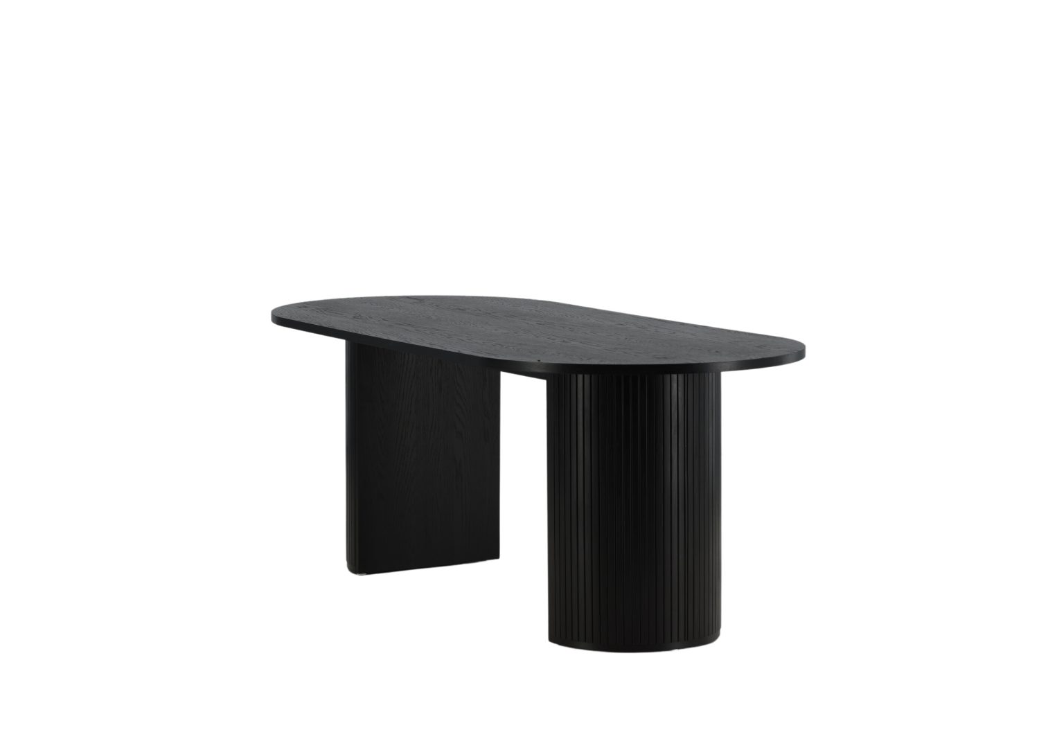 Vue produit de la table à manger Bianca noir