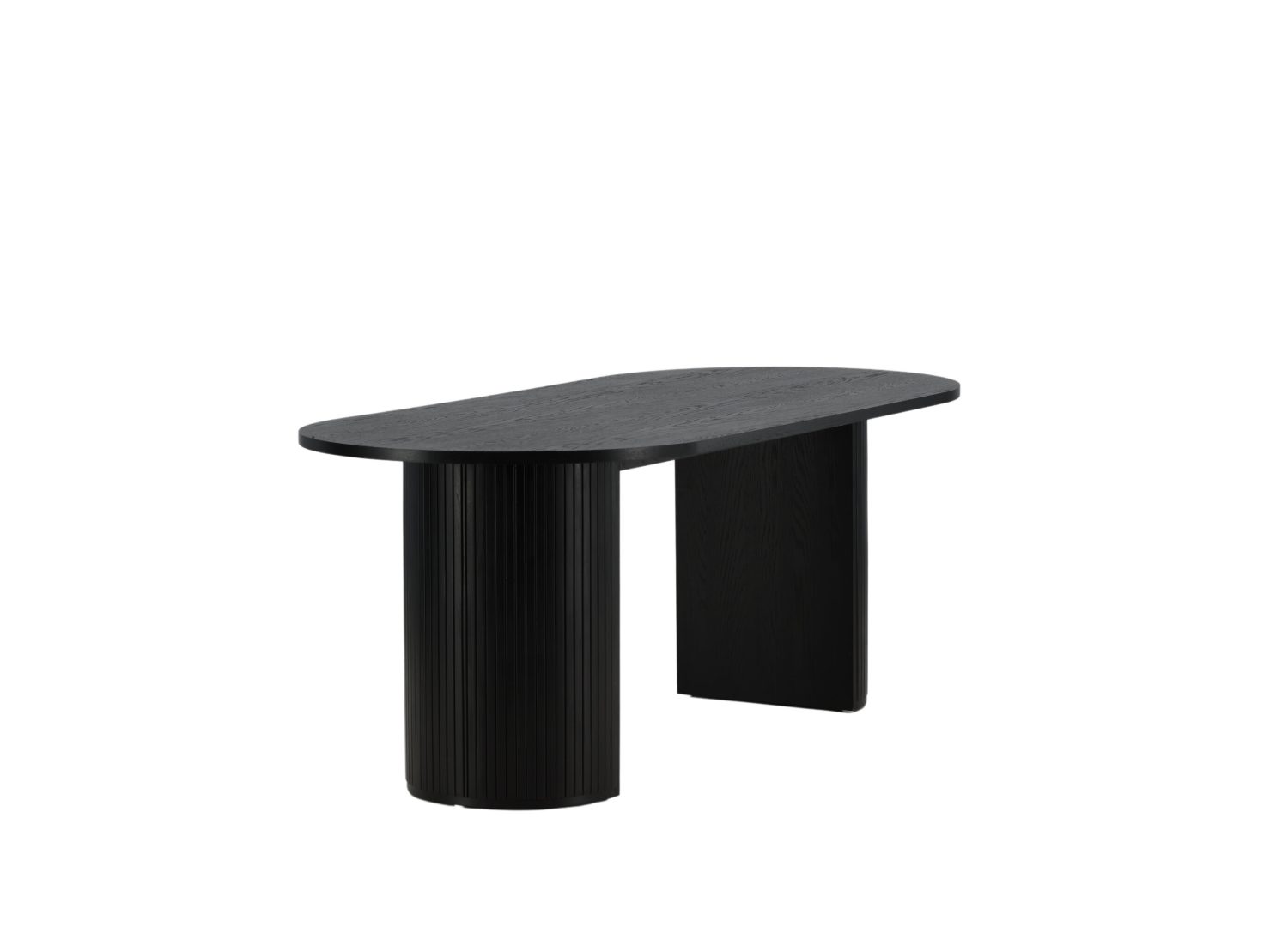 Table à manger Bianca noir vue sous un autre angle