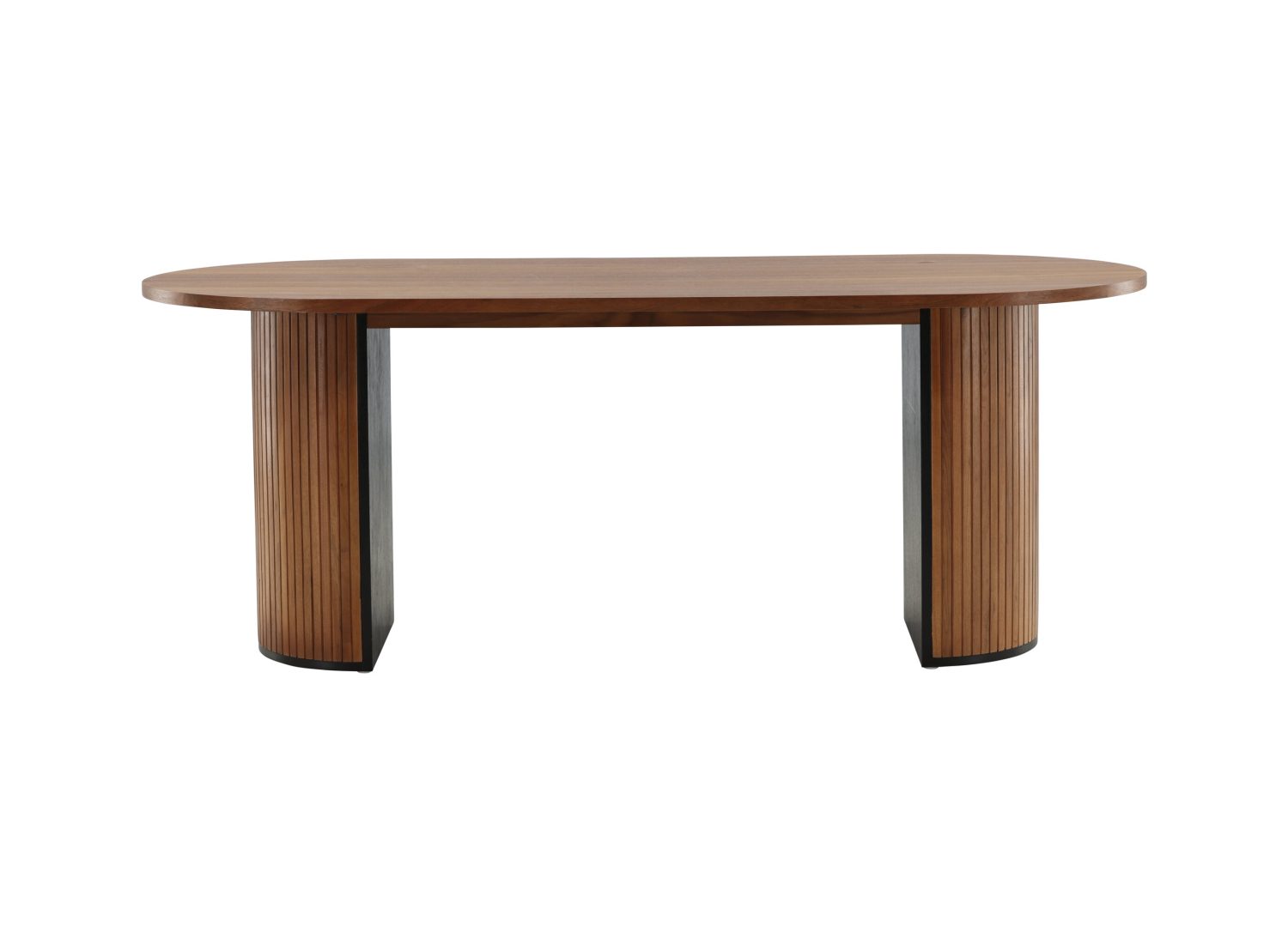 Vue produit de la table à manger Bianca noyer