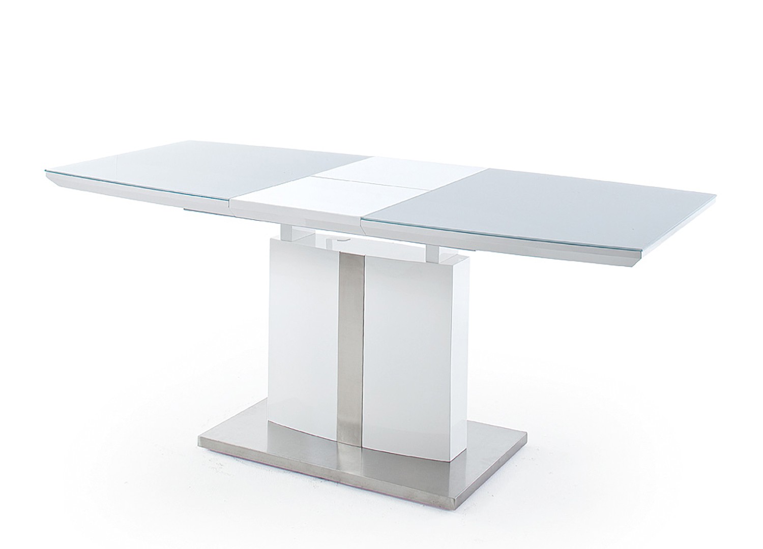 Table repas blanc laqué