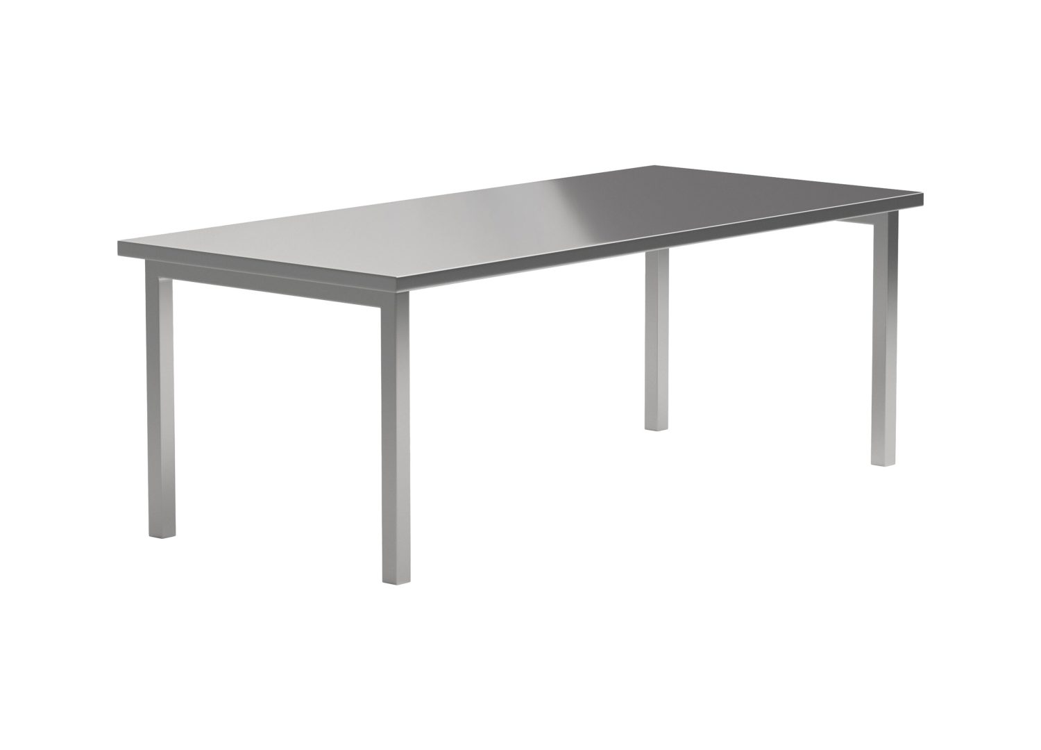 Table à manger Cilo argenté vue sous un autre angle