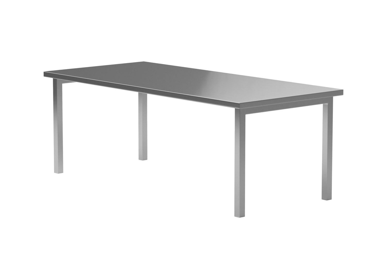 Vue produit de la table à manger Cilo argenté
