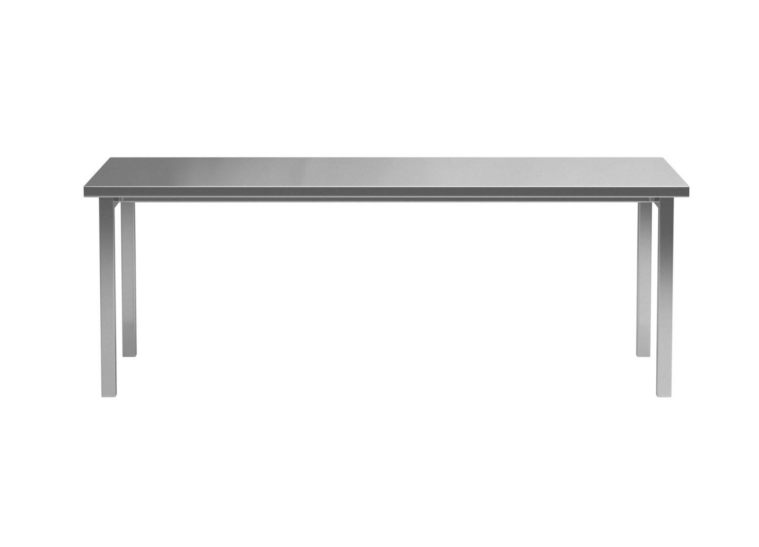 Détail de la table de repas Cilo argenté