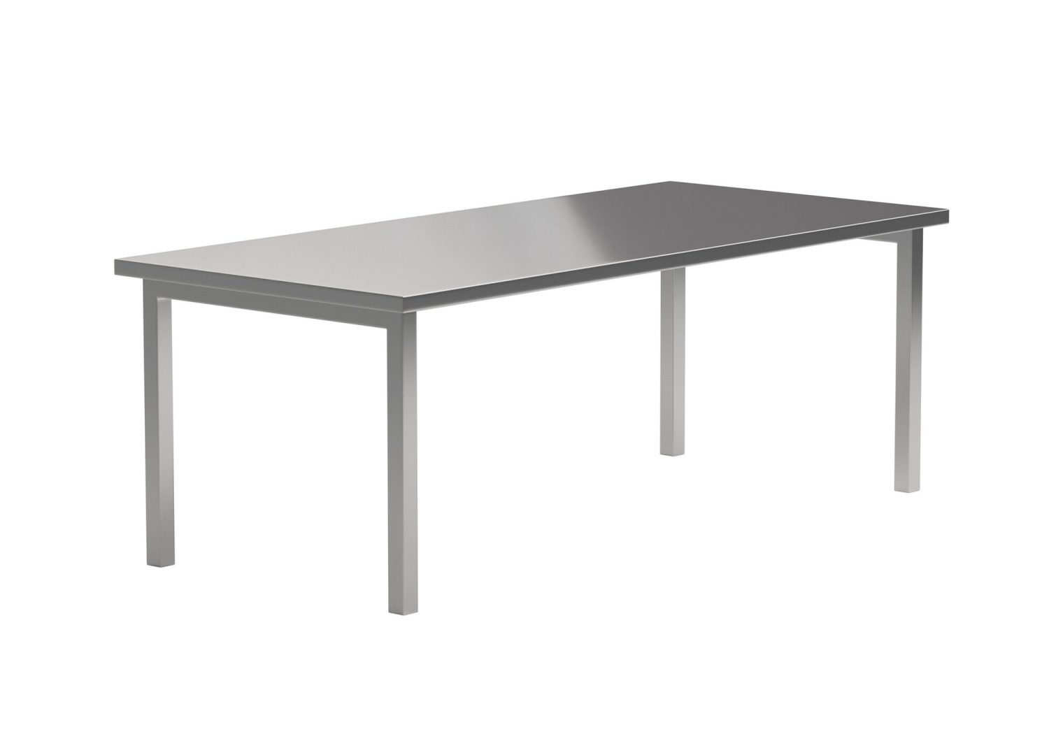 Table à manger Cilo argenté vue sous un autre angle