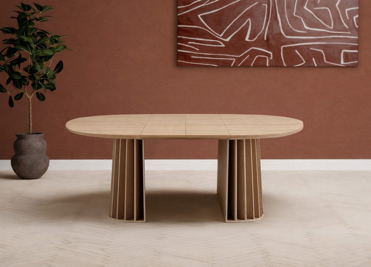 Mise en scène de la table à manger Dope naturel