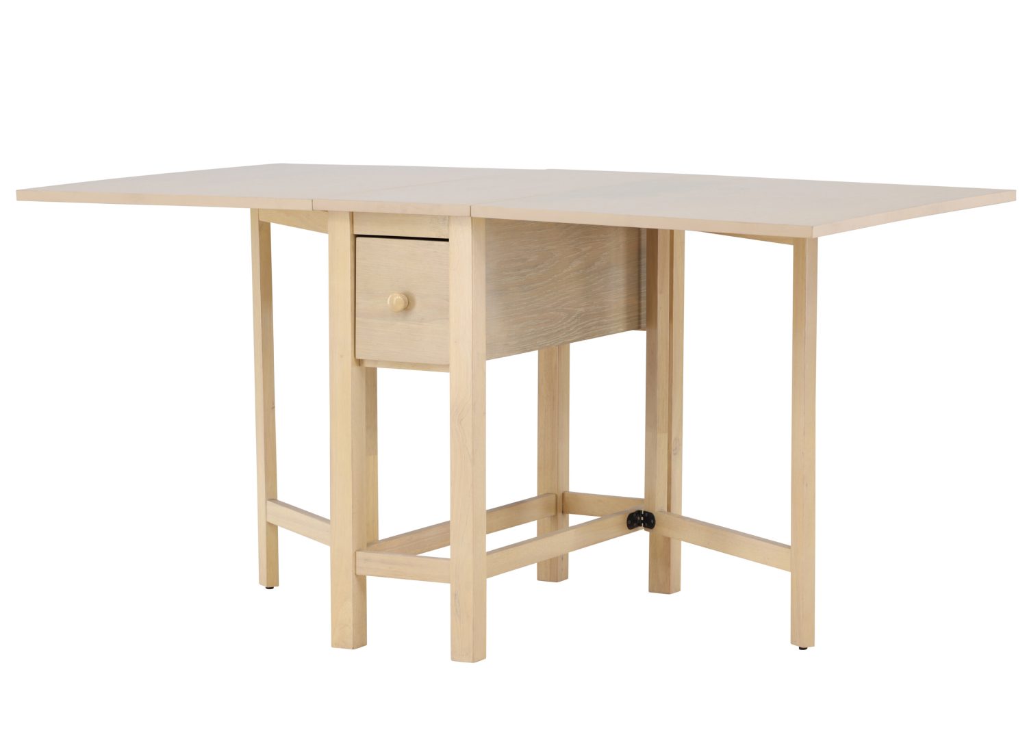 Table à manger Edward blanchi vue sous un autre angle