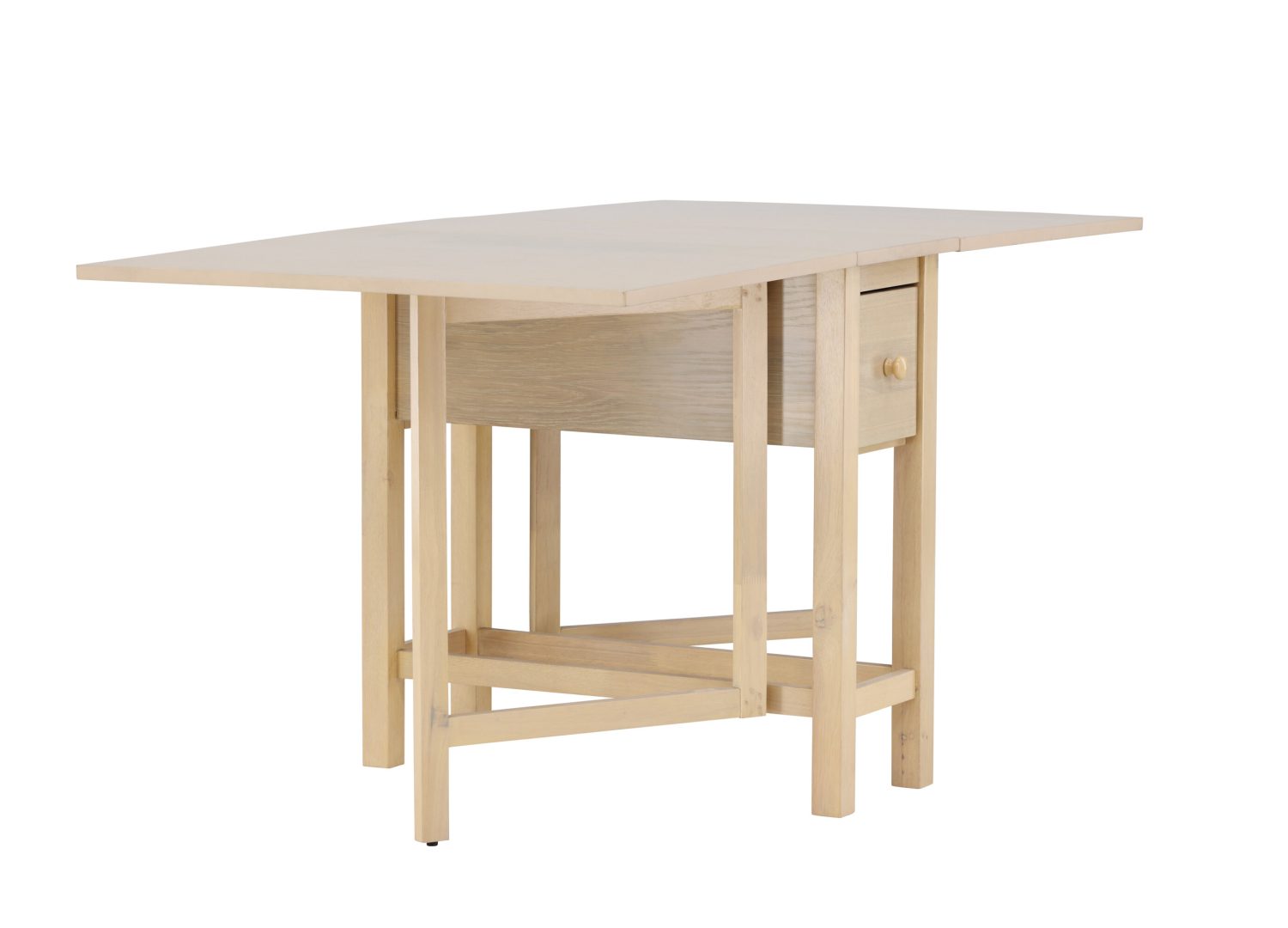 Table à manger Edward blanchi vue sous un autre angle