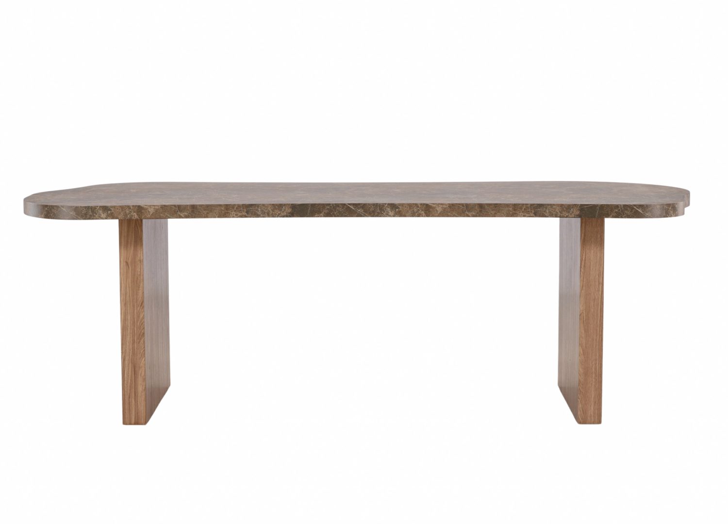 Détail de la table de repas Eleonora marron