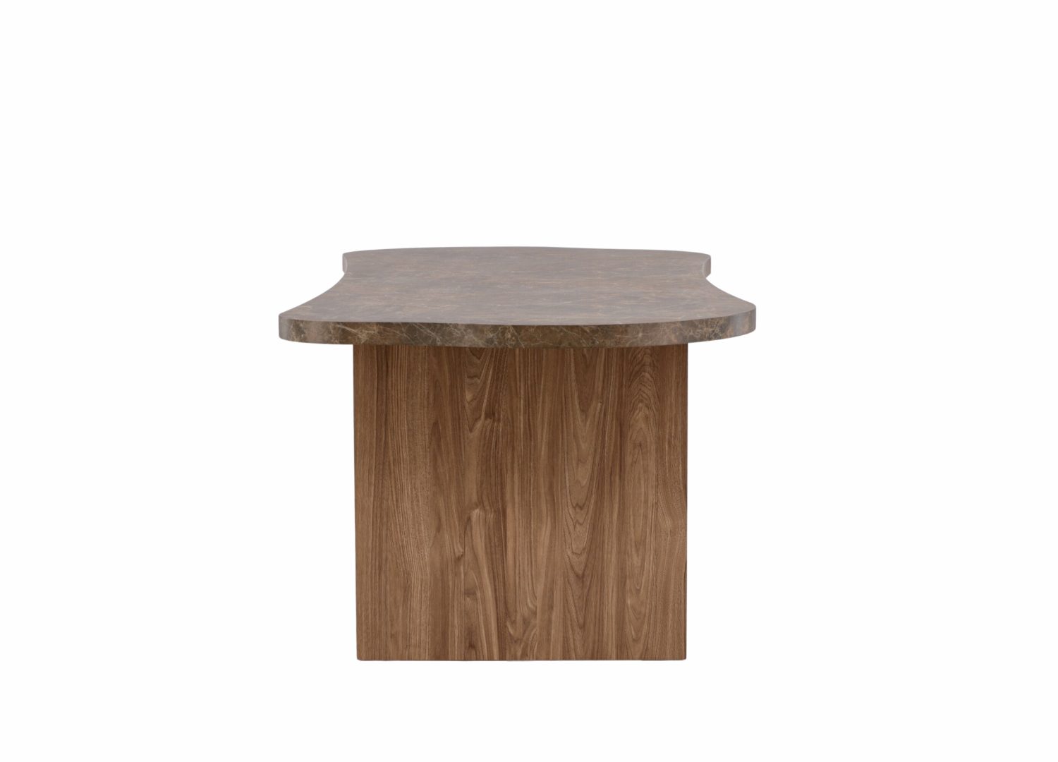 Détail de la table de repas Eleonora marron