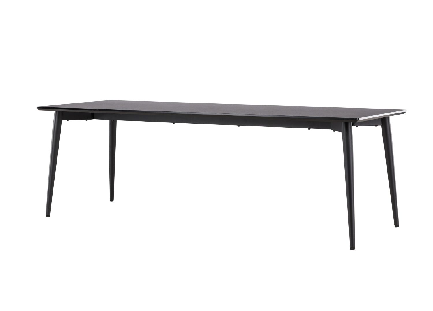 Table à manger Ellis noir vue sous un autre angle