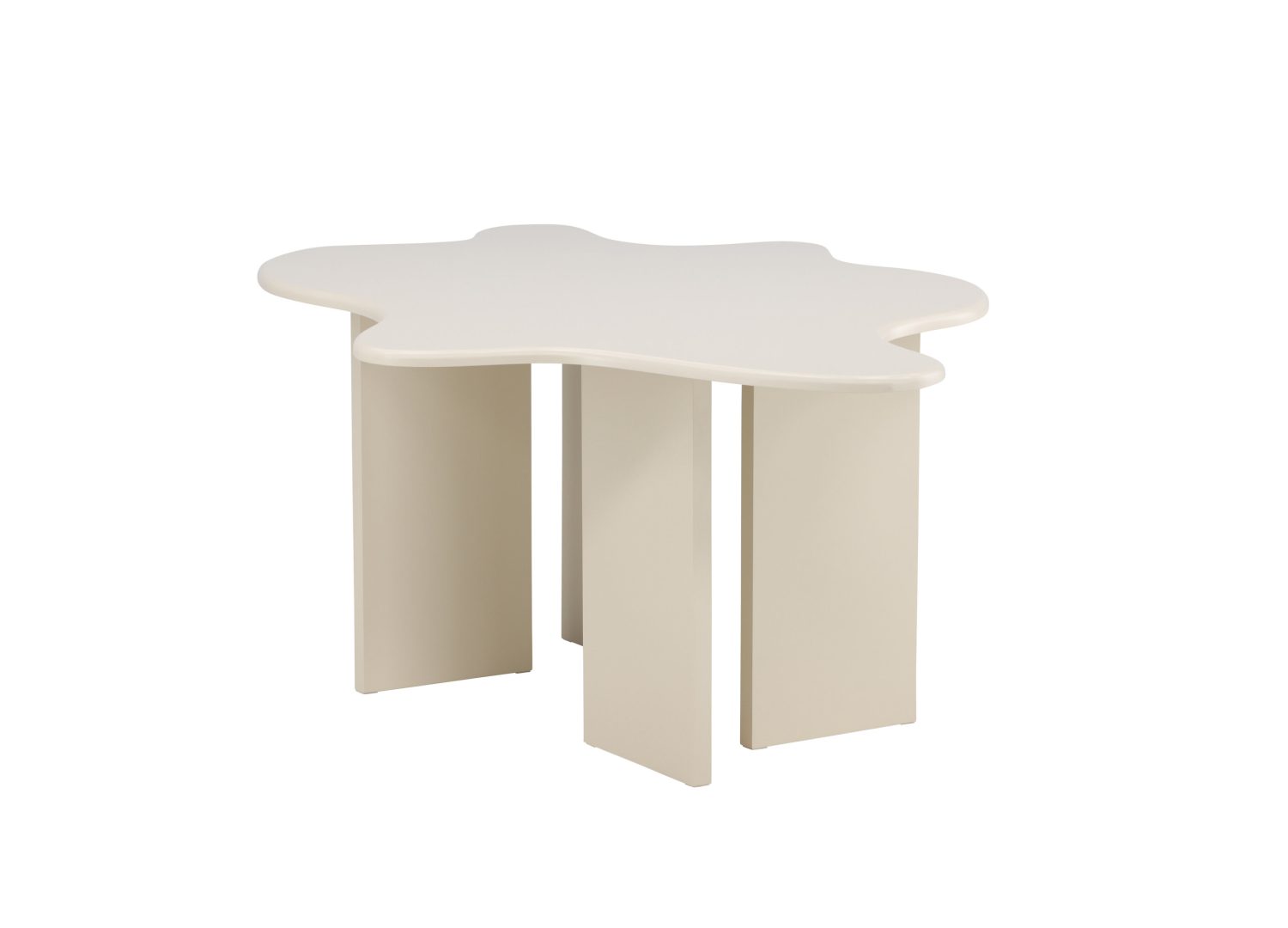 Vue produit de la table à manger Flower beige