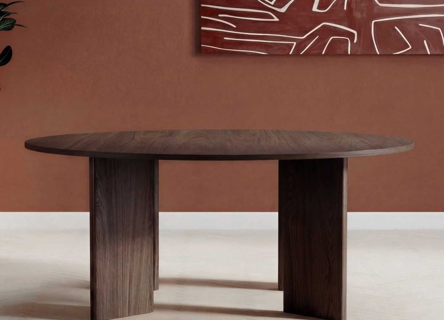 Mise en scène de la table à manger Graos moka