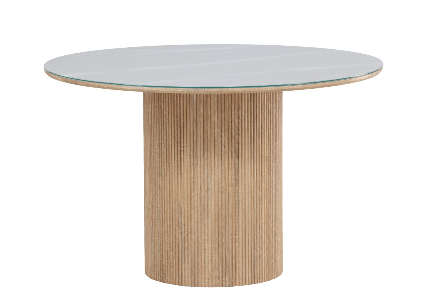 Détail de la table de repas Härön blanc