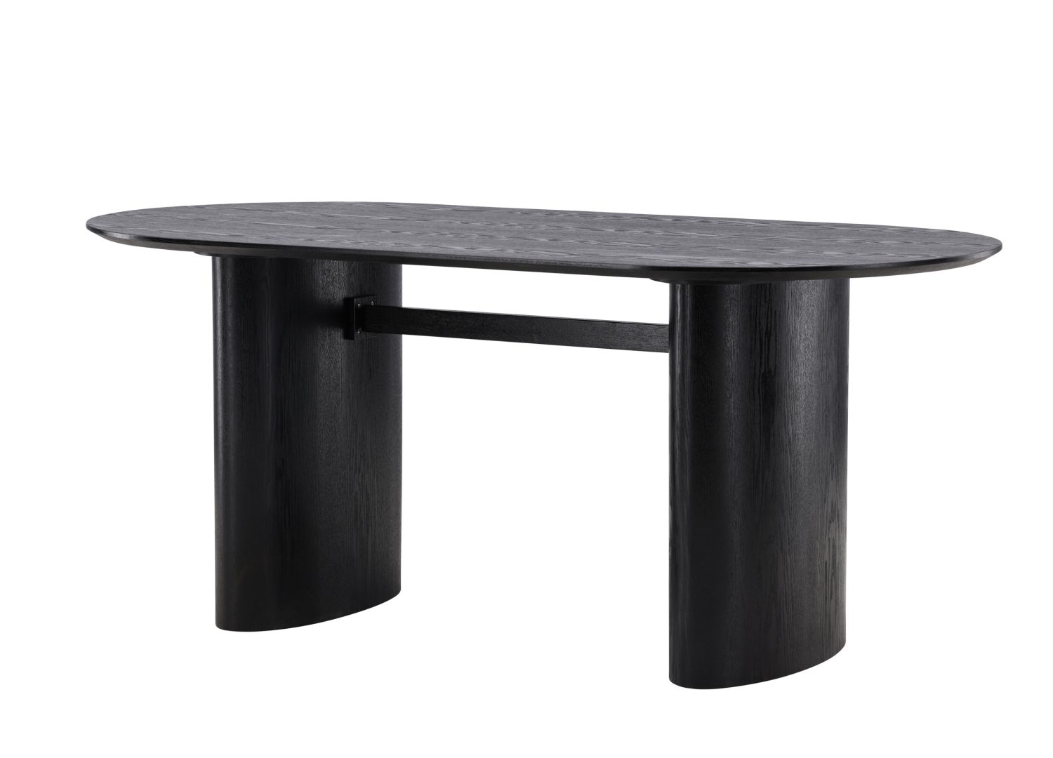 Table à manger Isolde noir vue sous un autre angle