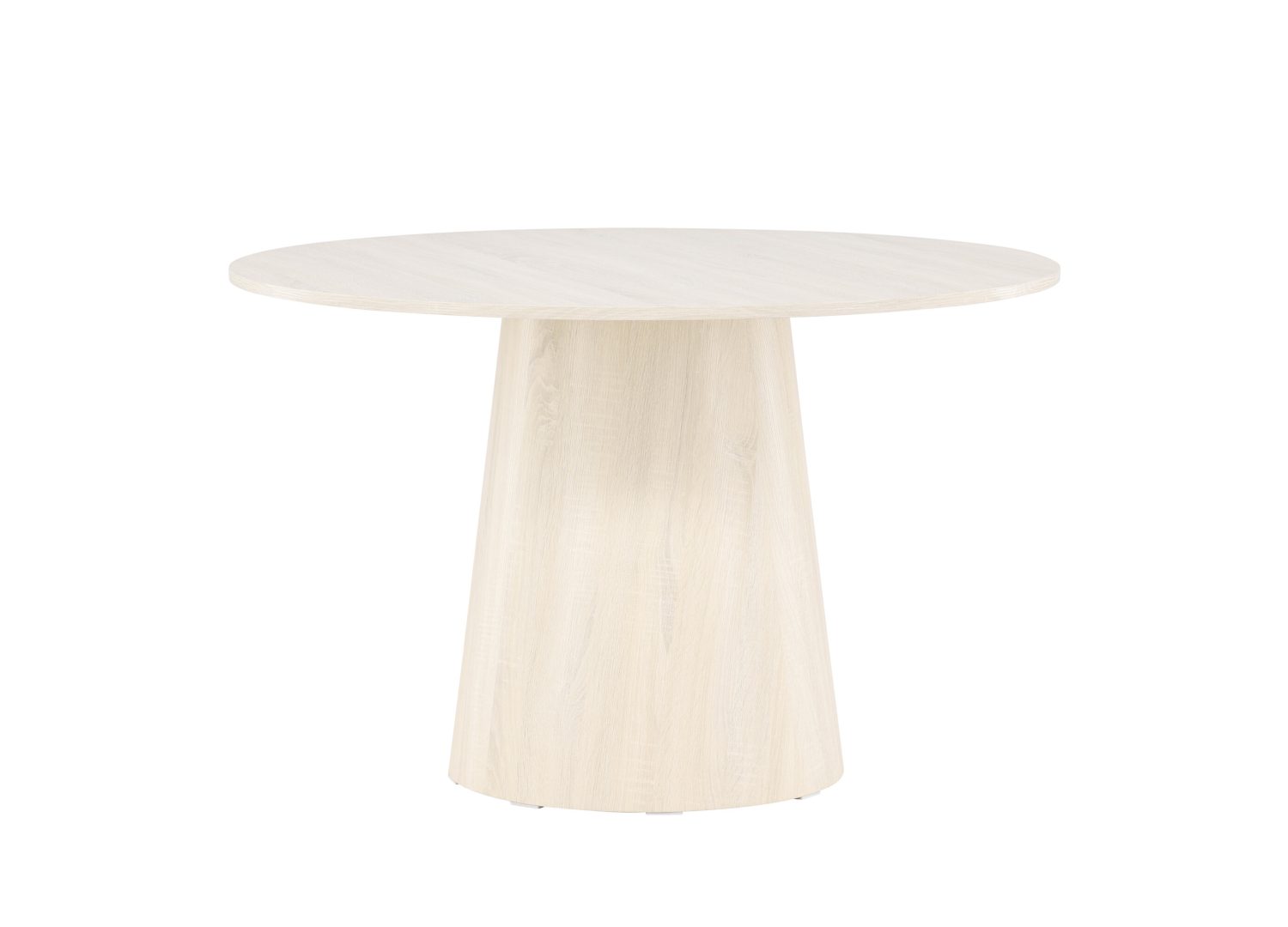 Vue produit de la table à manger Lanzo blanchi