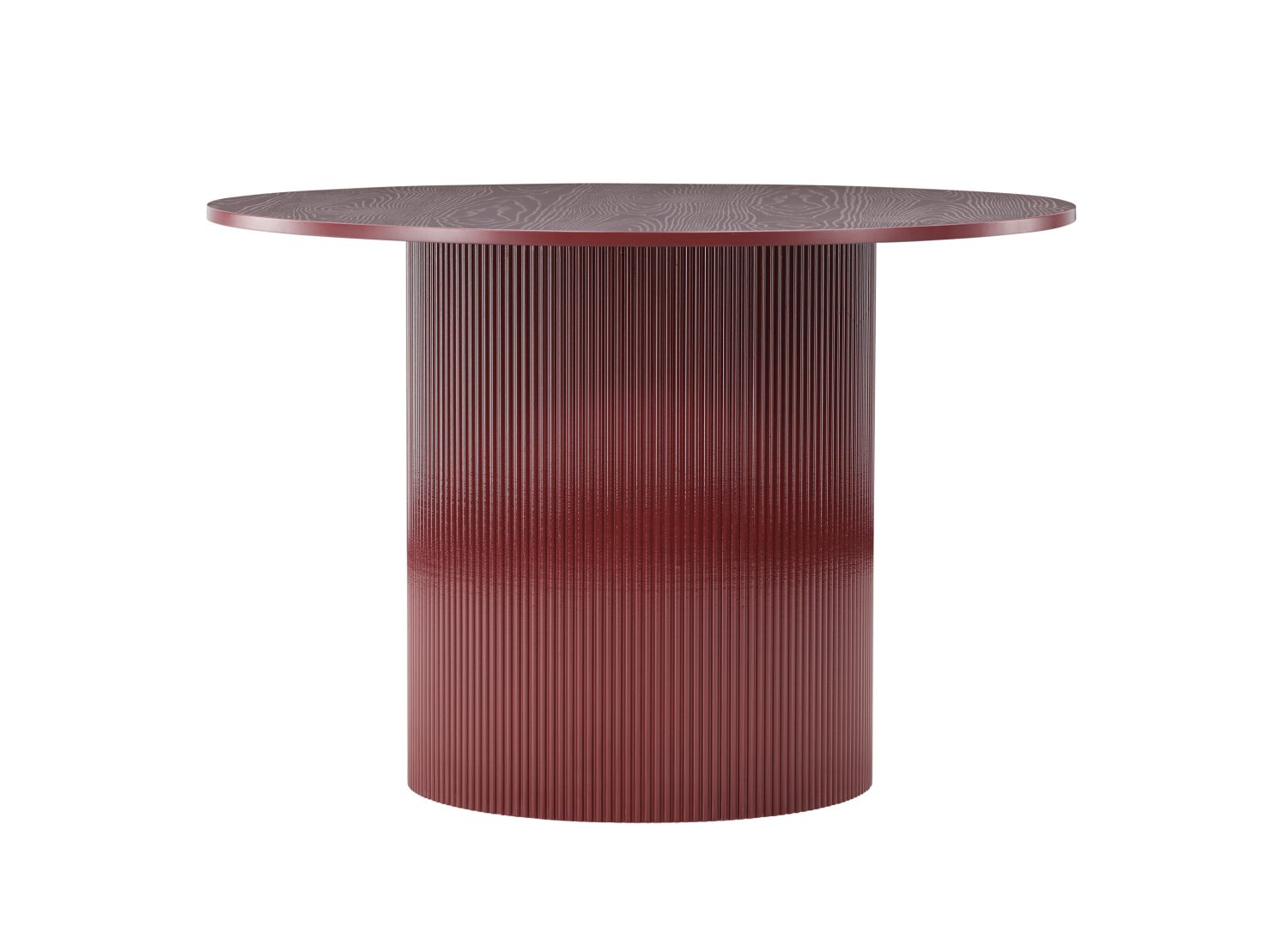 Détail de la table de repas Lenox bordeaux