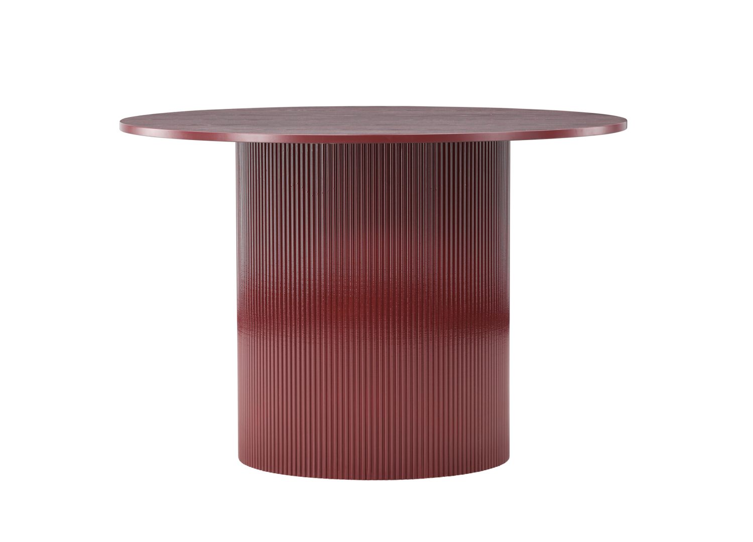 Détail de la table de repas Lenox bordeaux