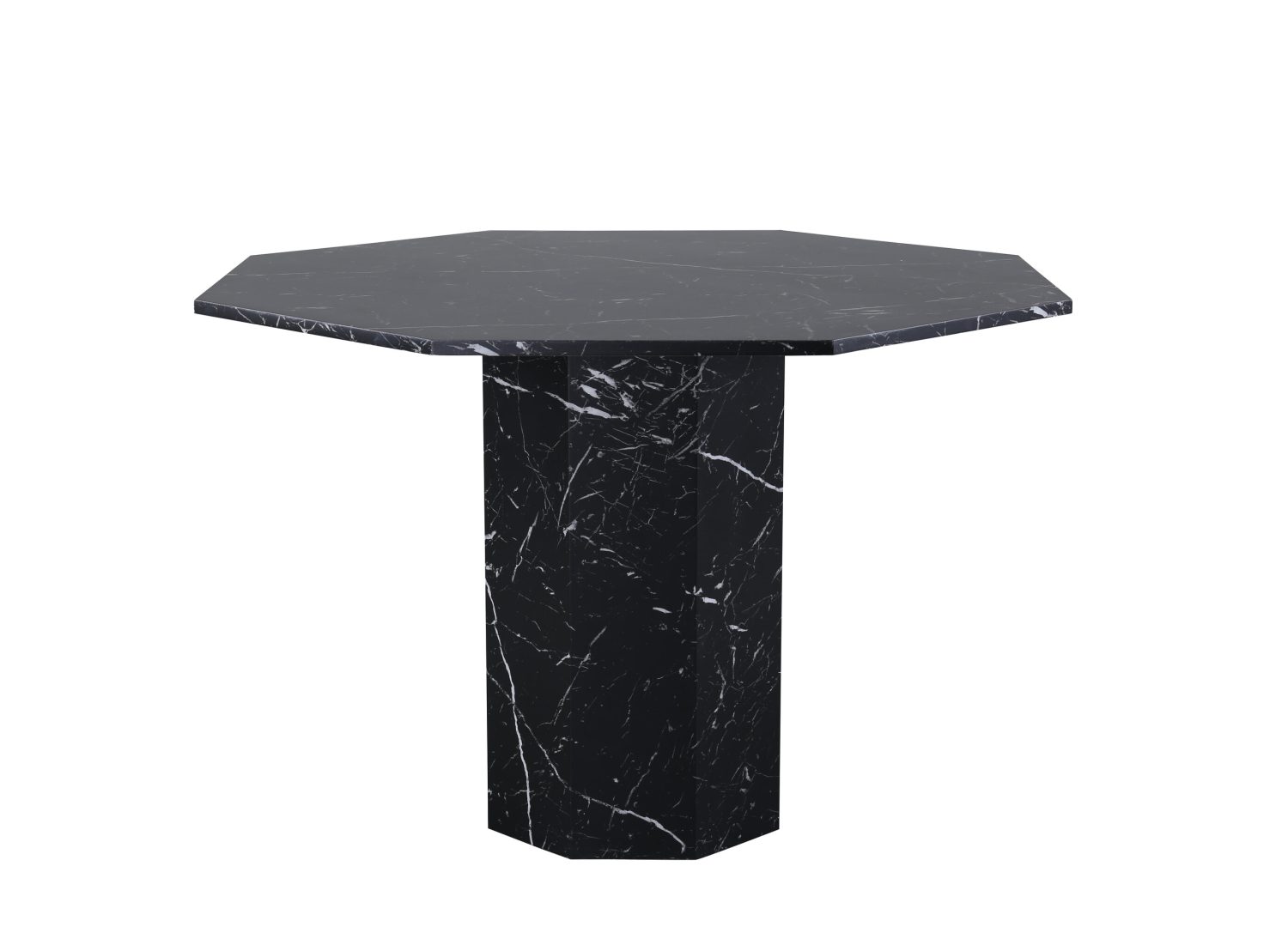 Table à manger Marbs noir vue sous un autre angle