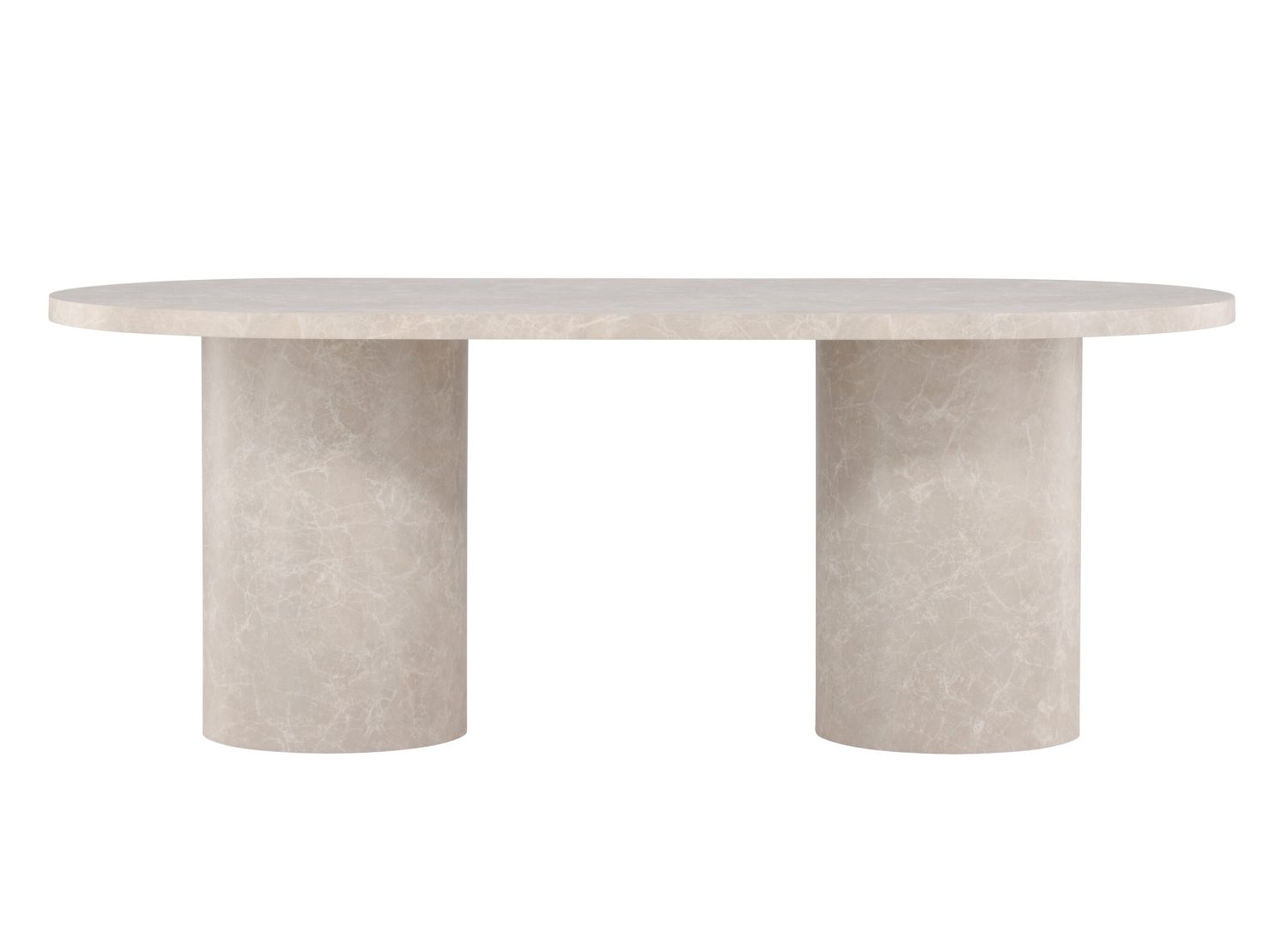 Détail de la table de repas Narvik beige