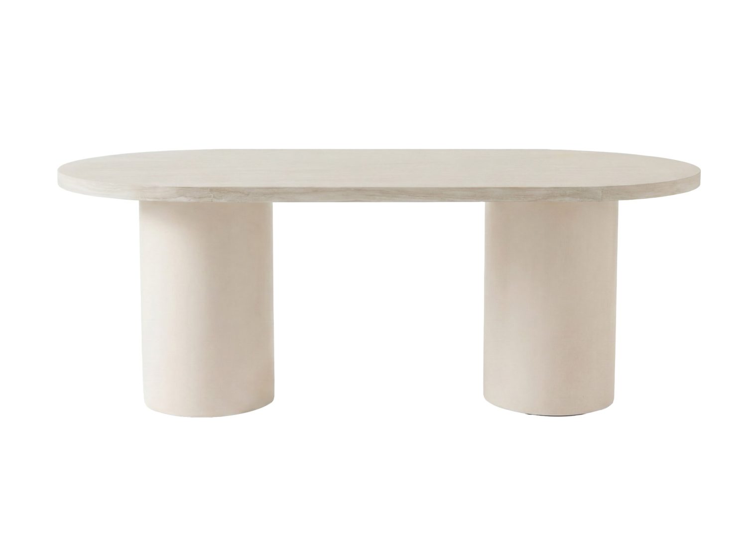 Détail de la table de repas Narvik beige