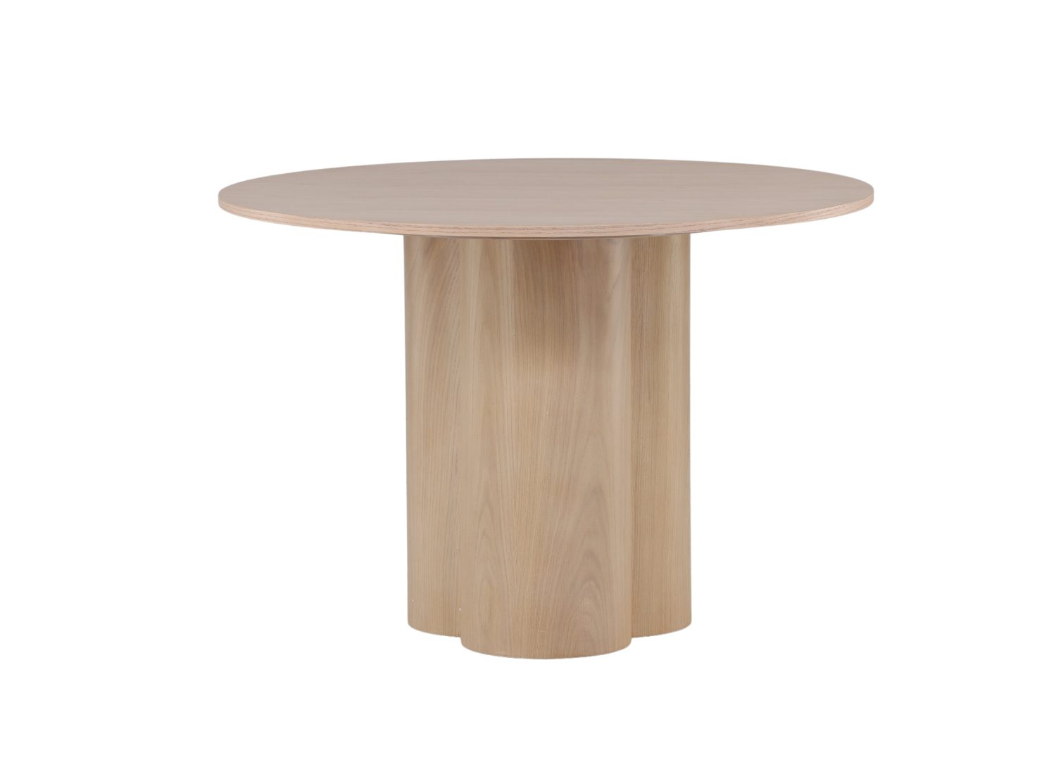 Table à manger Olivia blanchi vue sous un autre angle