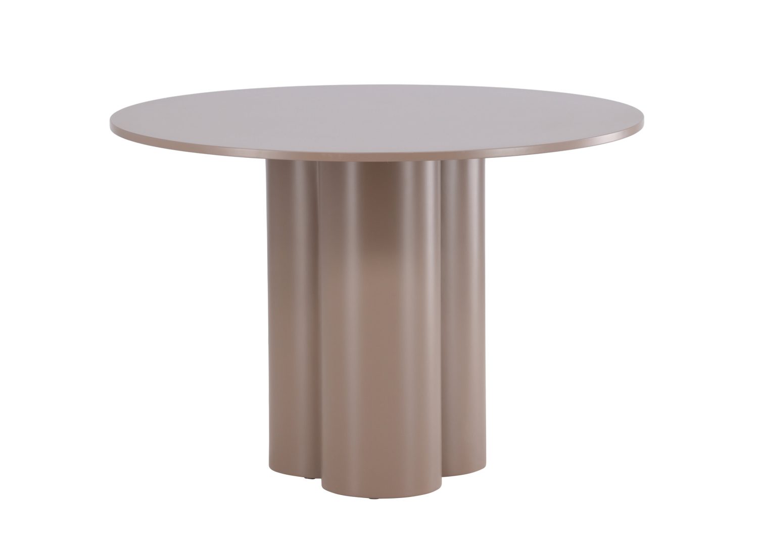 Détail de la table de repas Olivia marron foncé