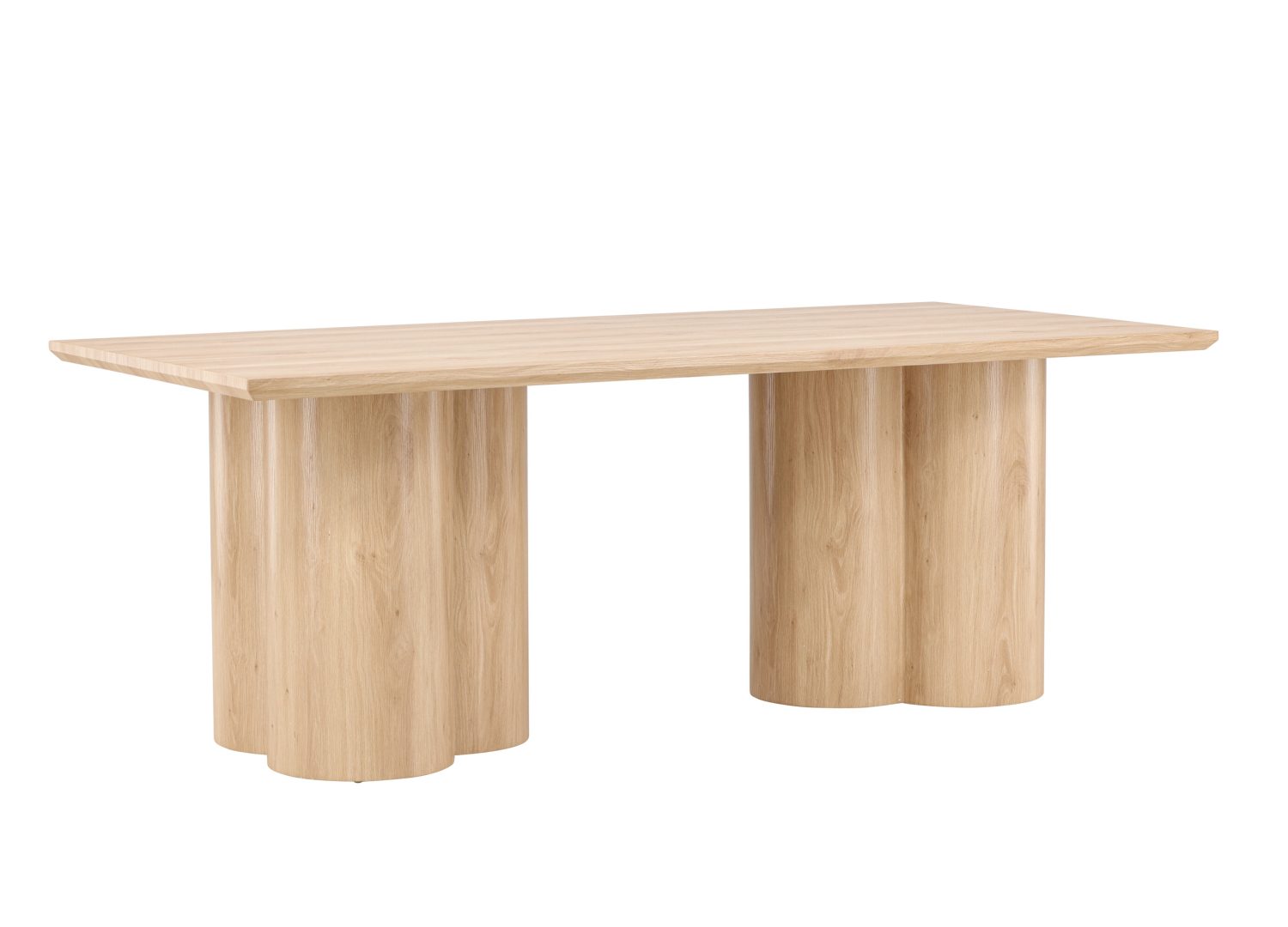Vue produit de la table à manger Olivia naturel