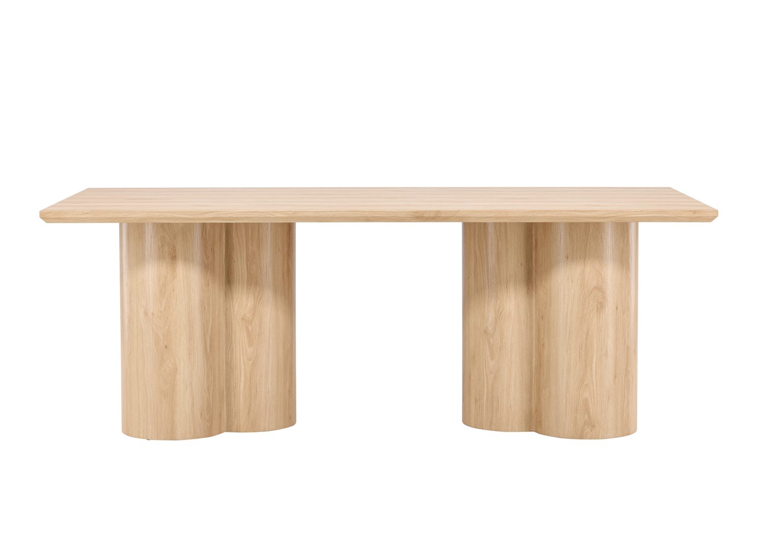 Détail de la table de repas Olivia naturel