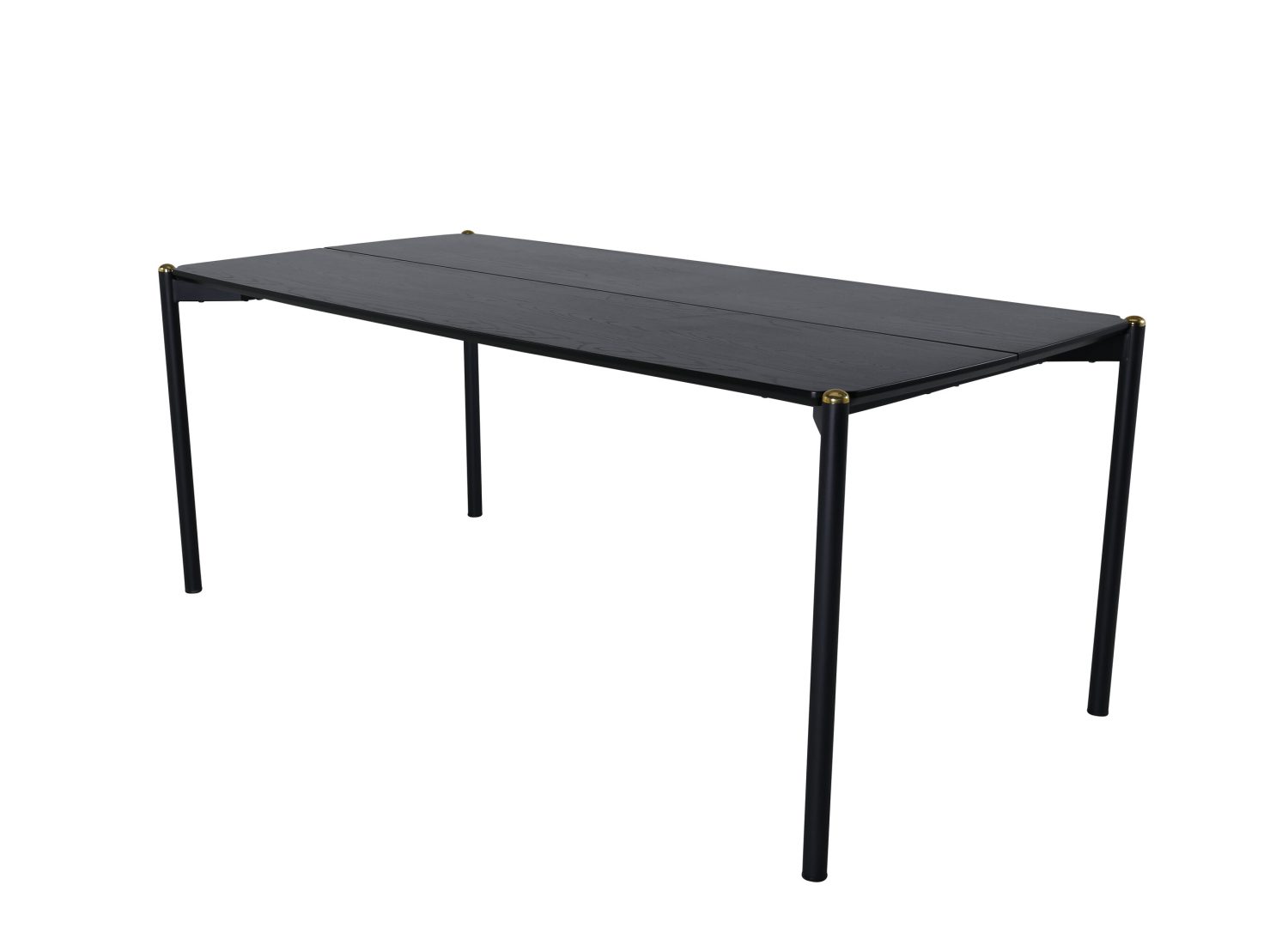 Table à manger Pelle noir vue sous un autre angle