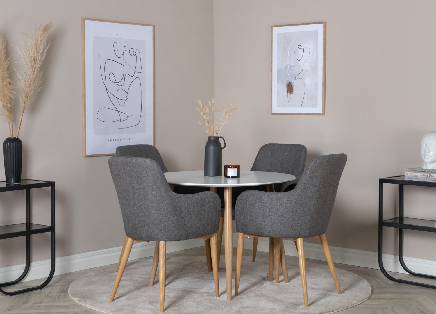 Table de repas Plaza blanc dans une ambiance intérieure
