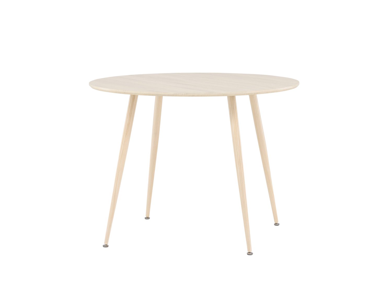 Vue produit de la table à manger Plaza blanchi