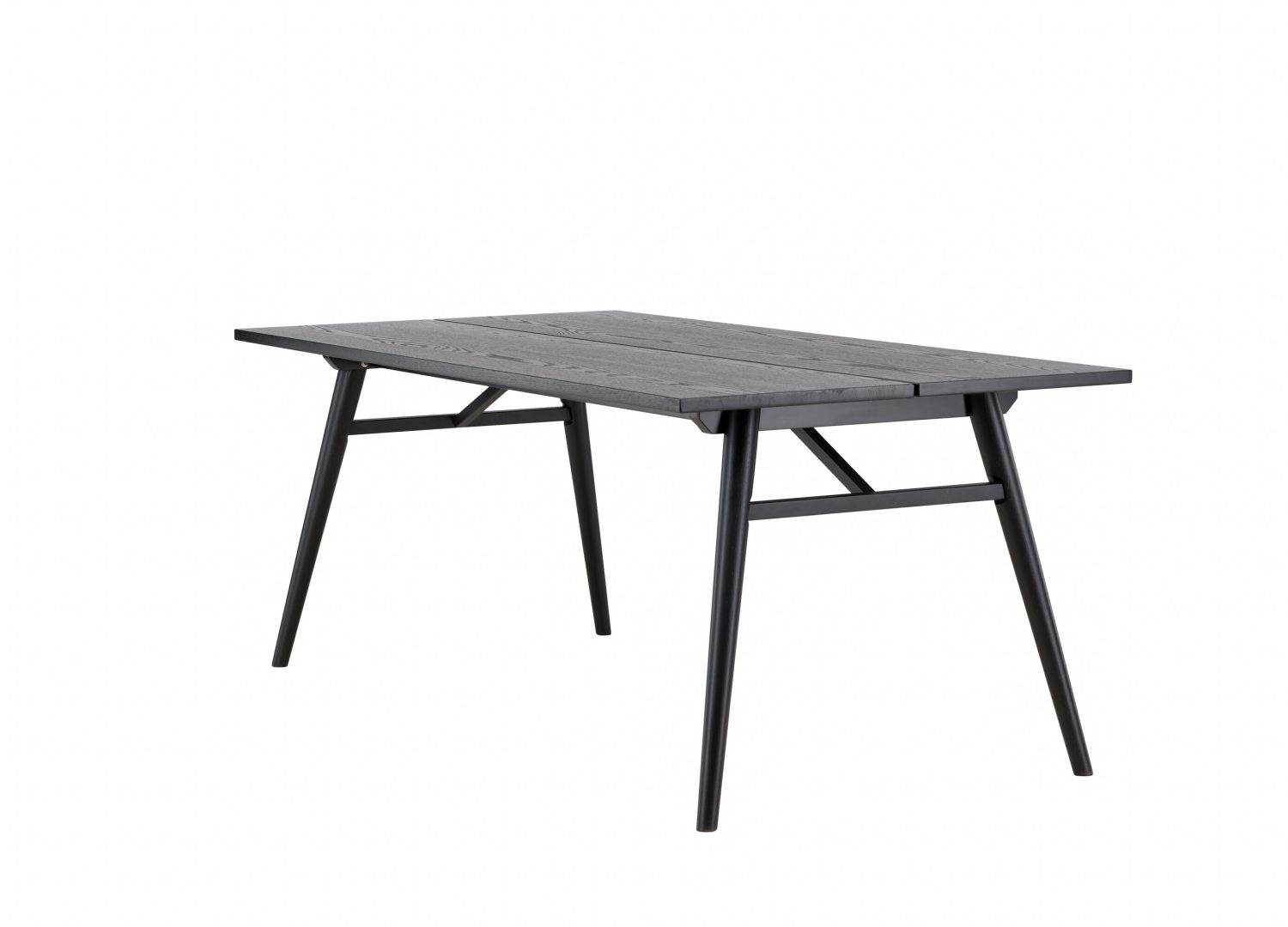 Table à manger Sleek noir vue sous un autre angle