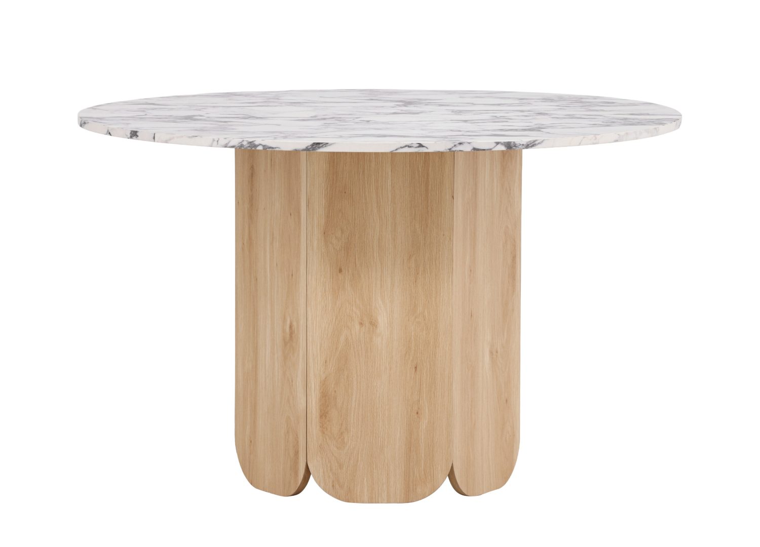 Vue produit de la table à manger Tekla gris clair