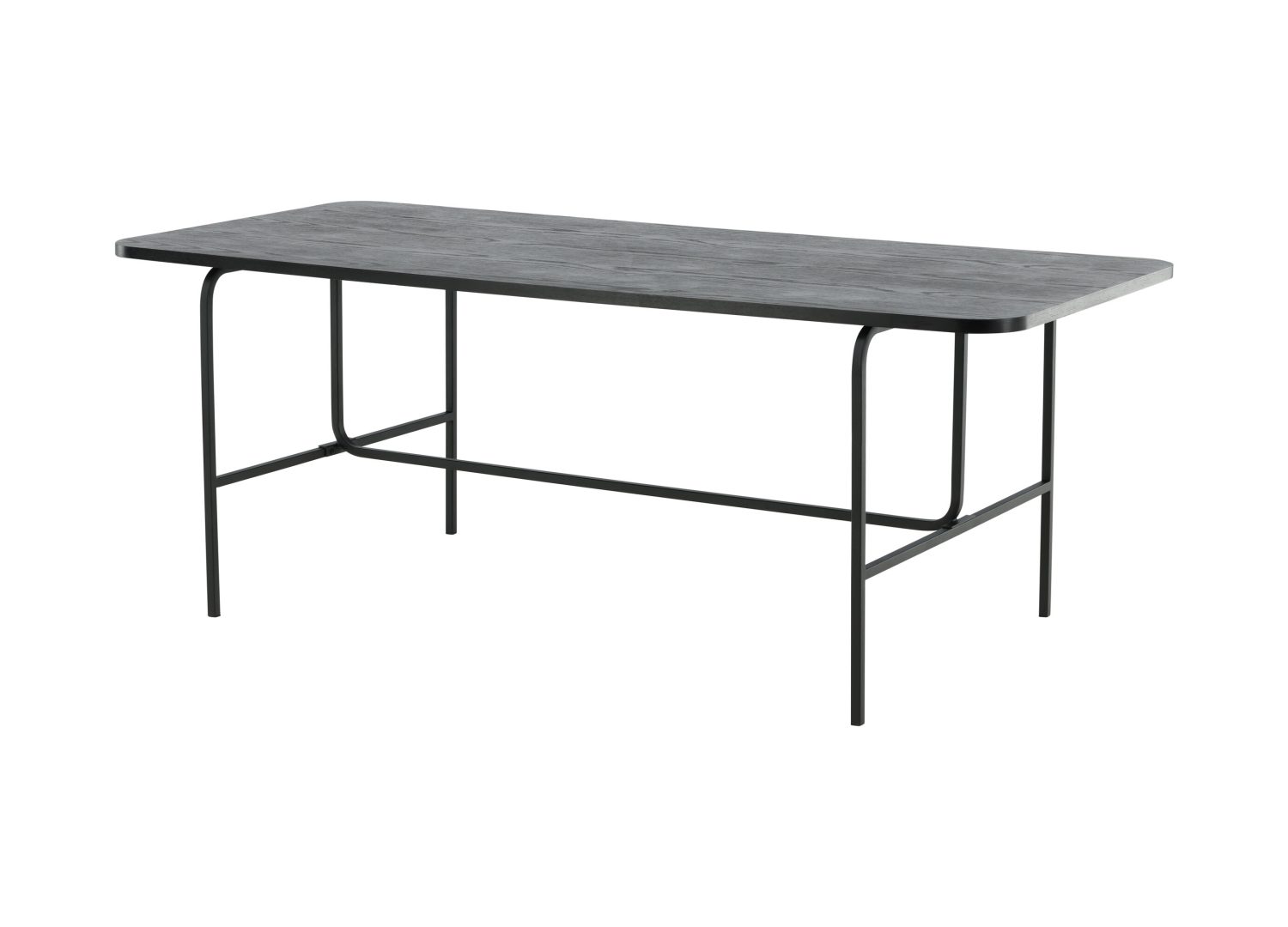 Table à manger Uno noir vue sous un autre angle