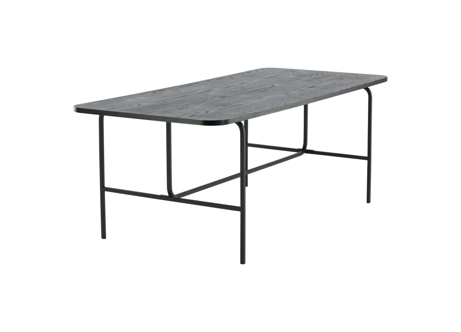 Table à manger Uno noir vue sous un autre angle