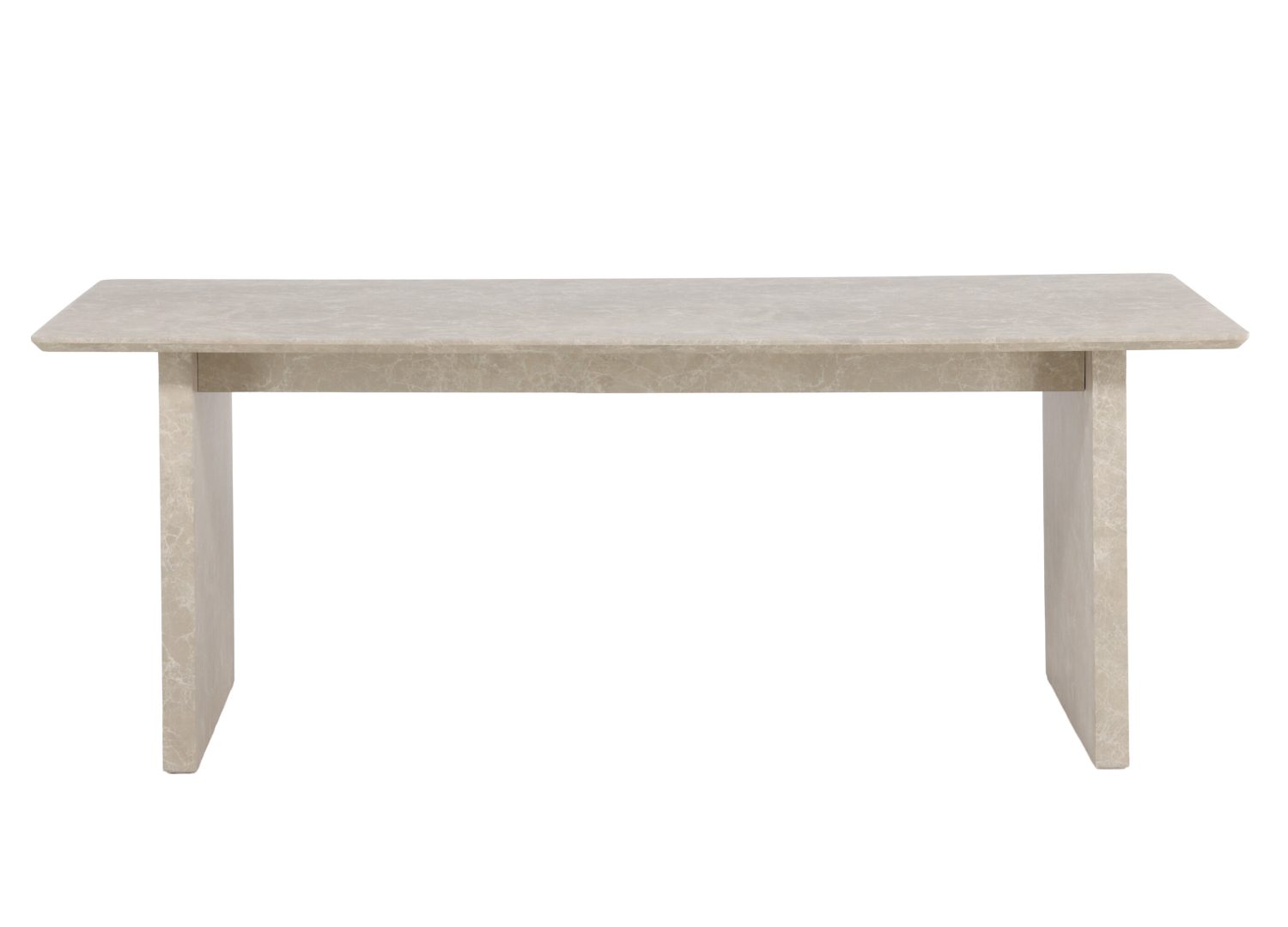 Détail de la table de repas Vail beige