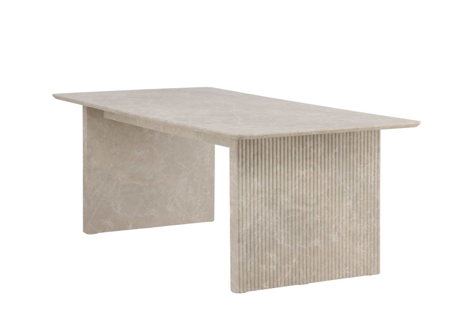 Vue produit de la table à manger Vail beige